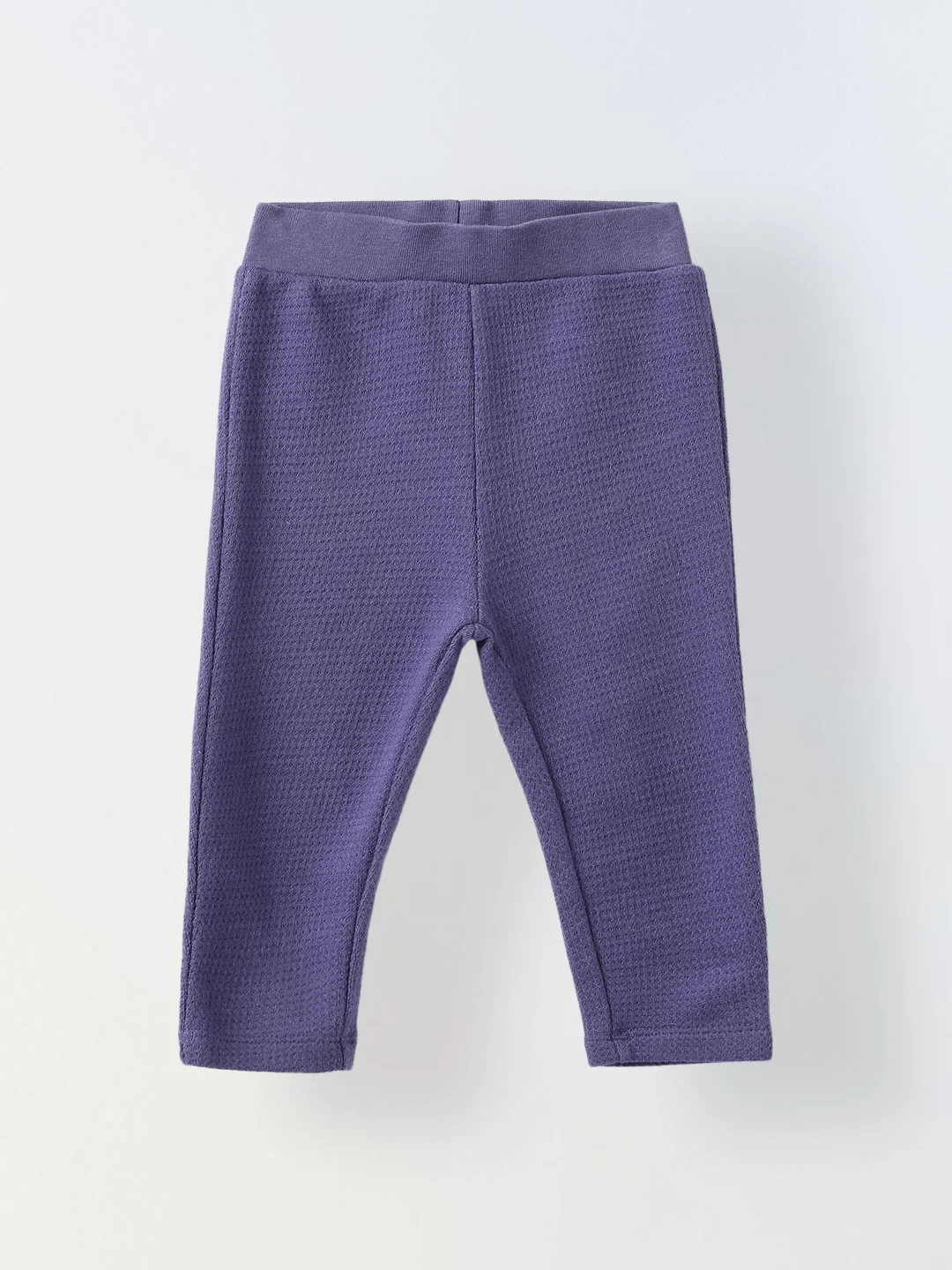 Baby Blue Waffle-Knit Sweatshirt & Jogger Set - Image 3