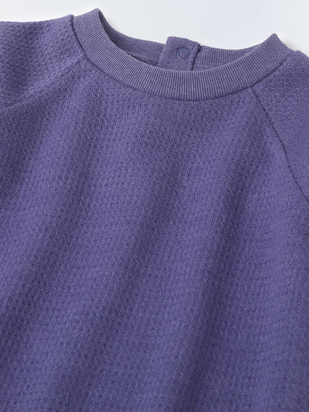 Baby Blue Waffle-Knit Sweatshirt & Jogger Set - Image 5