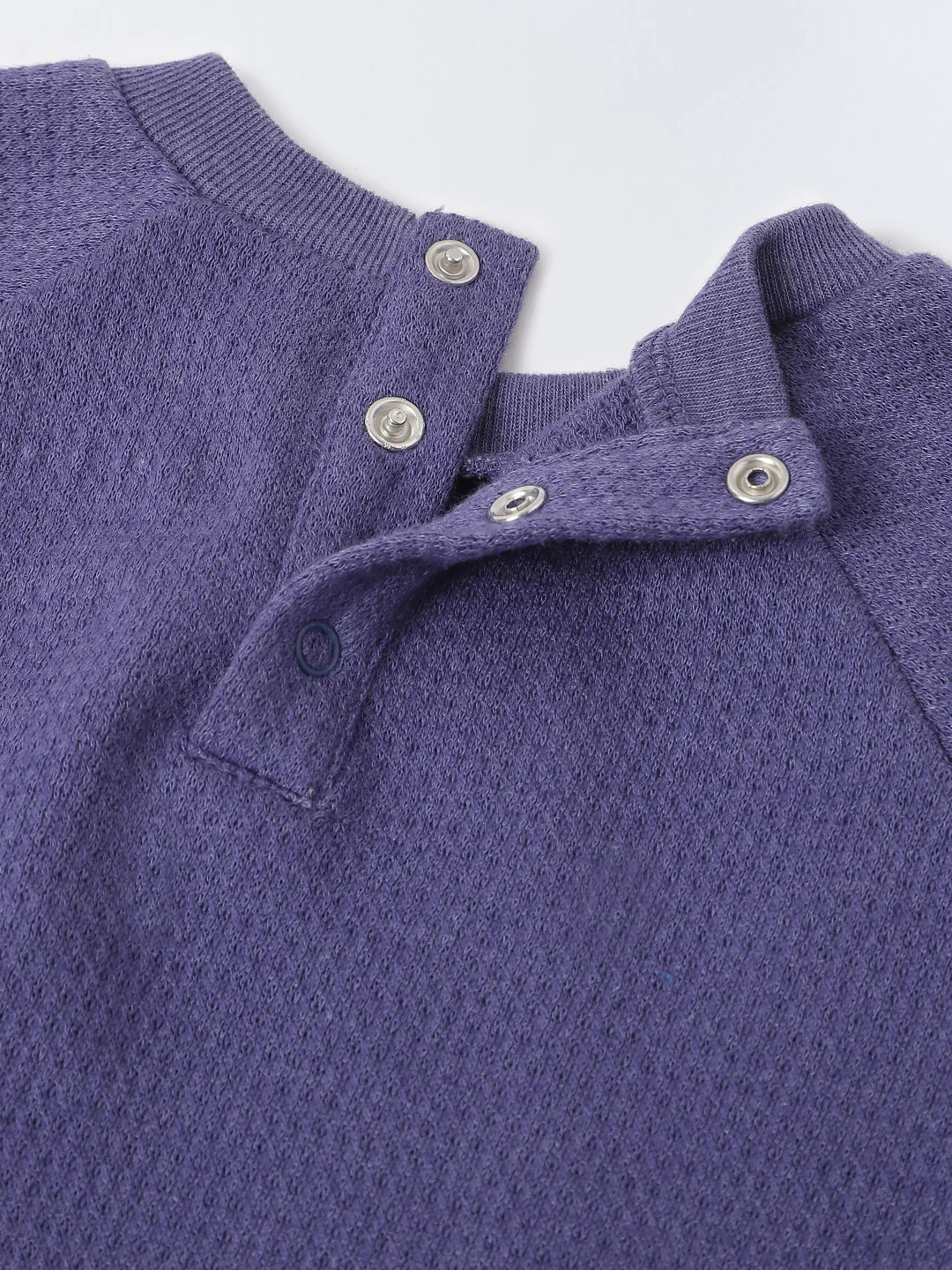 Baby Blue Waffle-Knit Sweatshirt & Jogger Set - Image 6