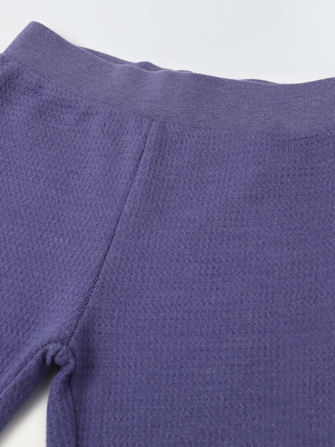 Baby Blue Waffle-Knit Sweatshirt & Jogger Set - Image 7