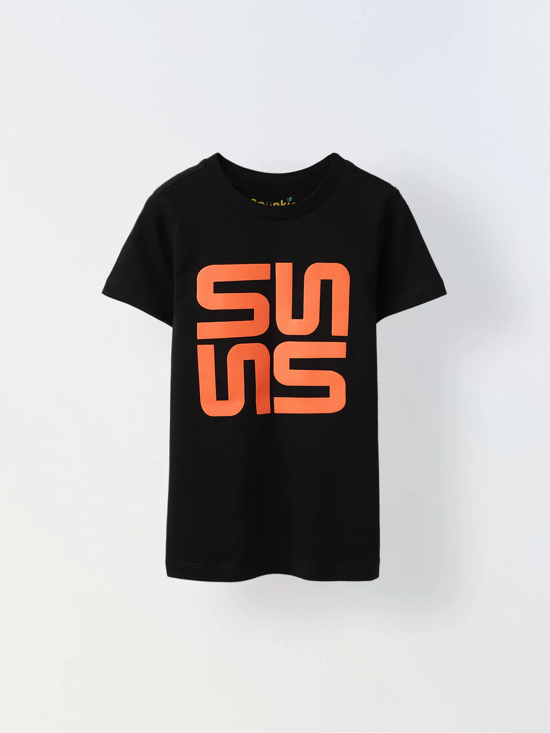 Black Half Sleeve Printed T-shirt