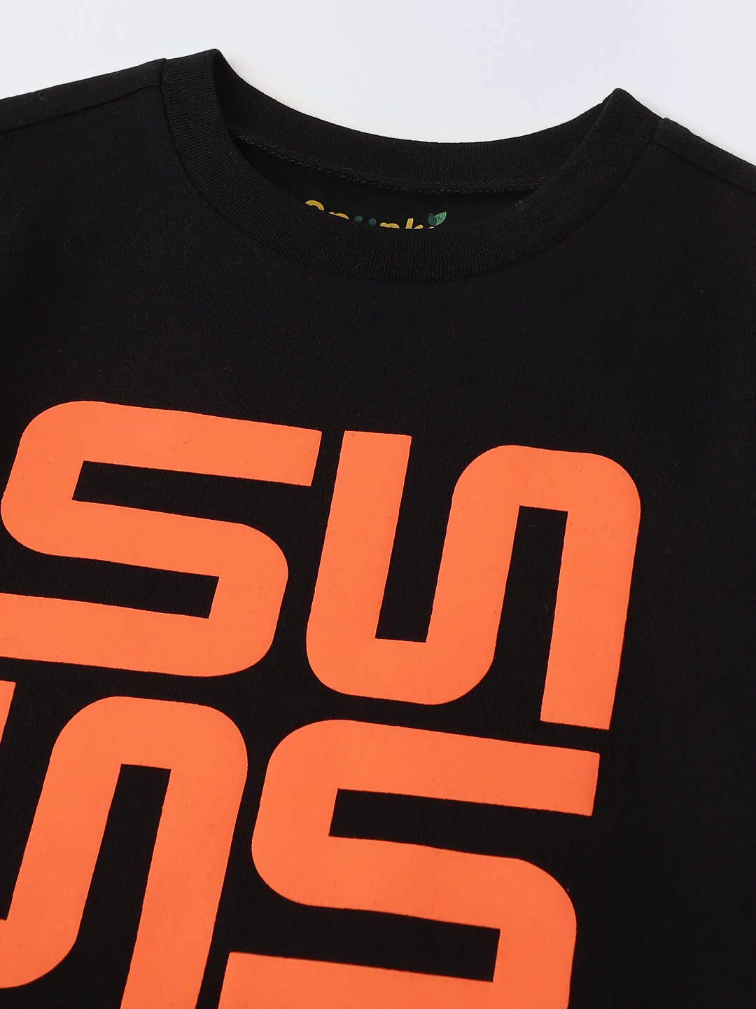 Black Half Sleeve Printed T-shirt - Image 3