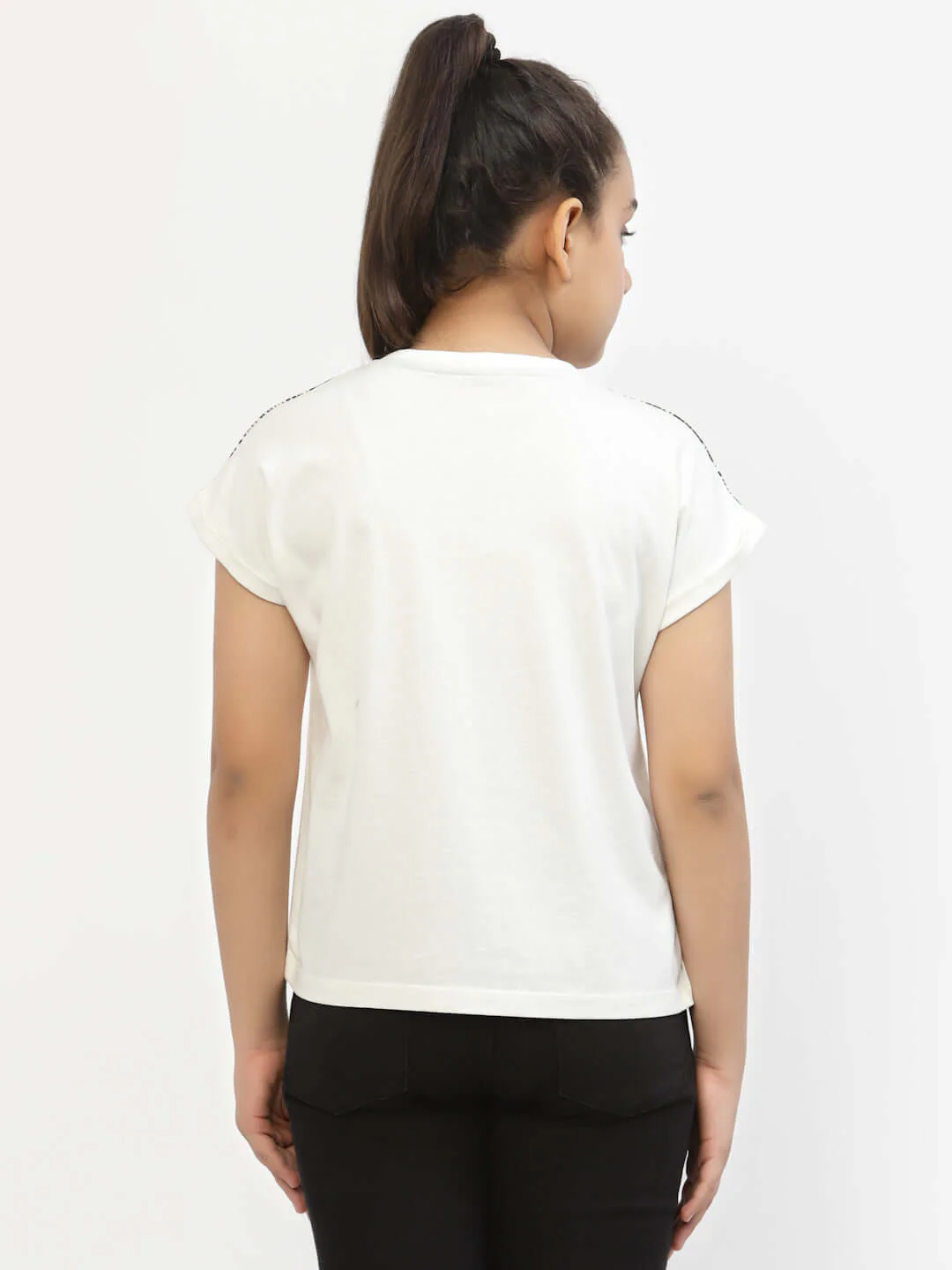 Black Star Sequence Top For Girls - Image 3