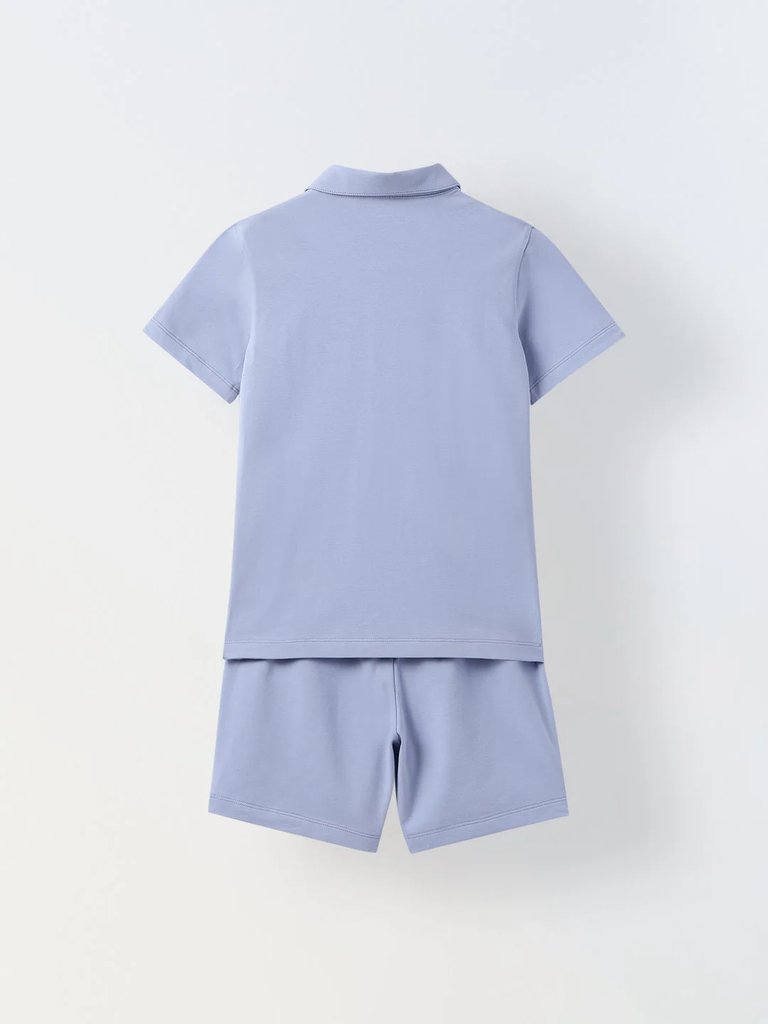 Blue Heron Cotton Collar Neck Co Ord Set For Boys - Image 2