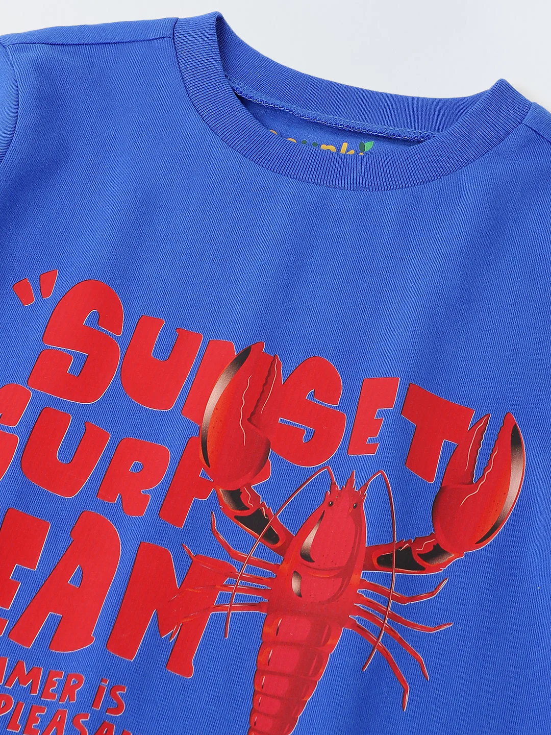 Blue Printed Half Sleeve T-shirt - Image 3