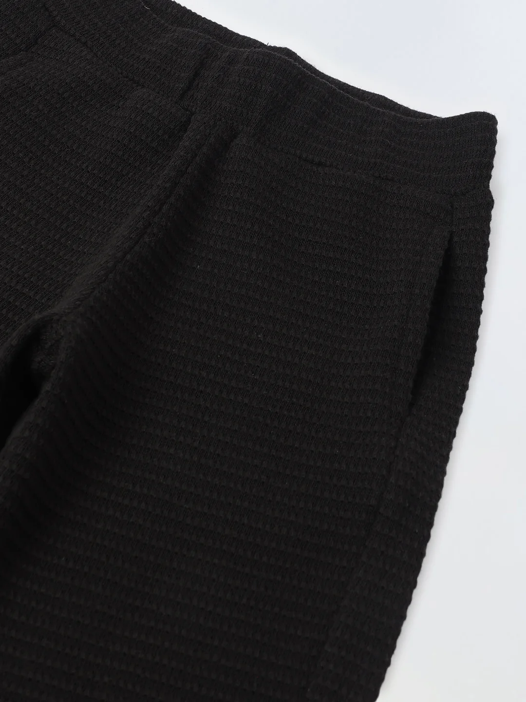 Boy Black Waffle Knit Popsicle Patch Top with Bottom Set - Image 6