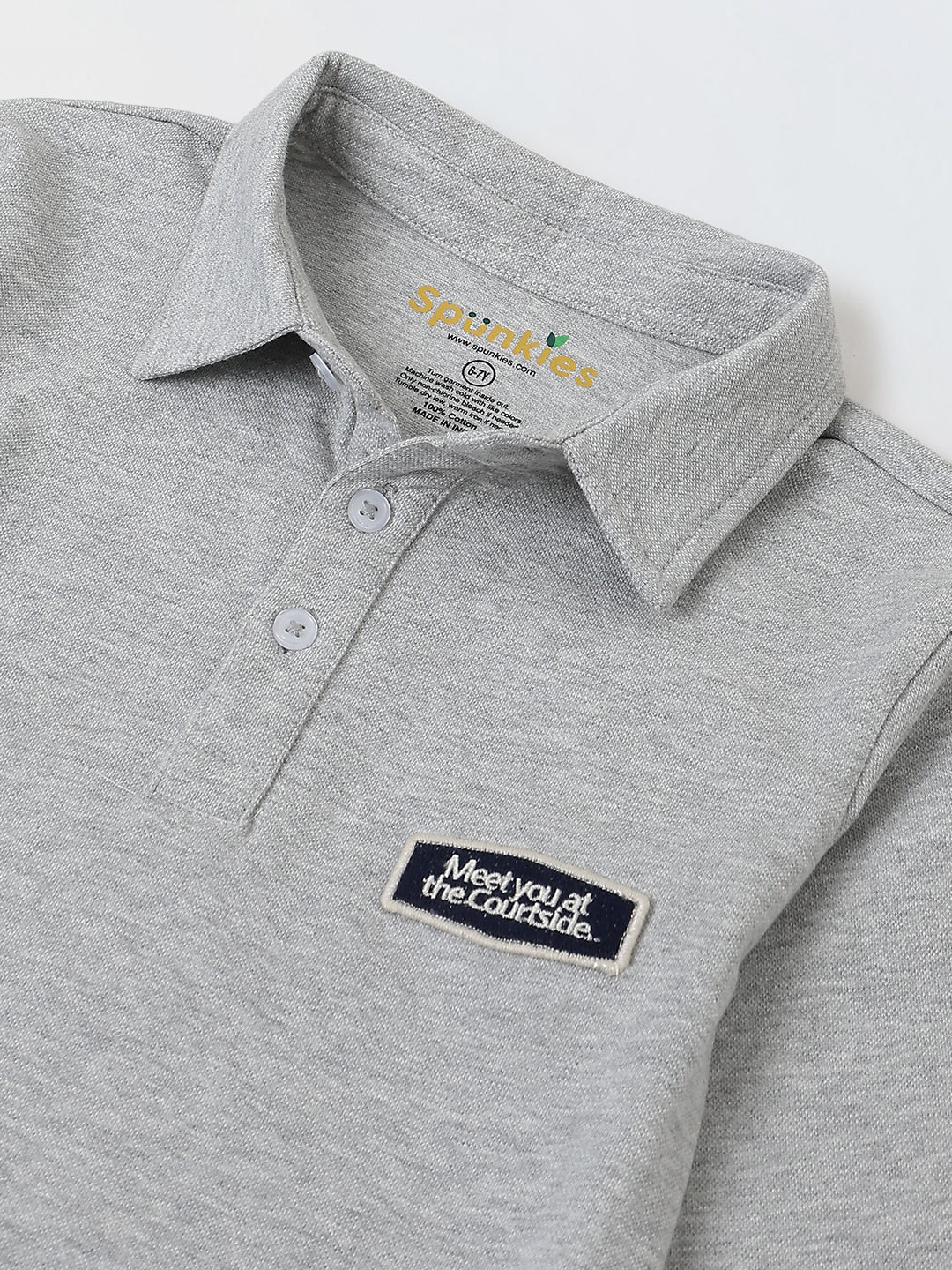 Boys Grey Polo T-Shirt - Image 3
