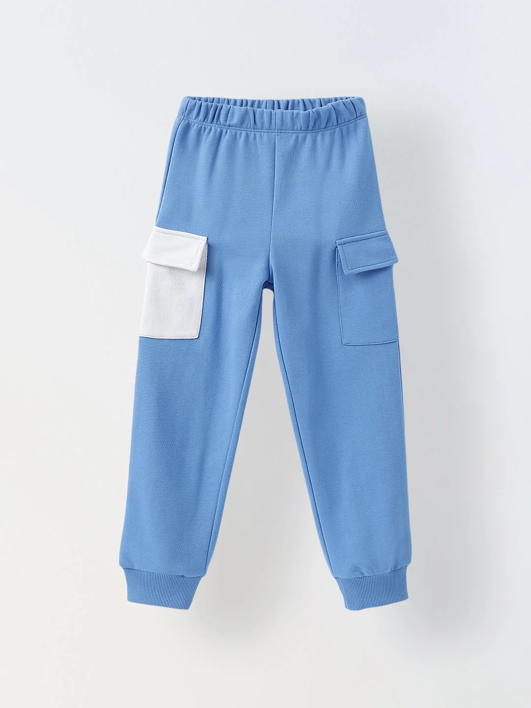 Stylish White & Blue Boys Set with Pullover, Knit Fabric & Hood Neck Regular Fit, Winter Ready - Image 3