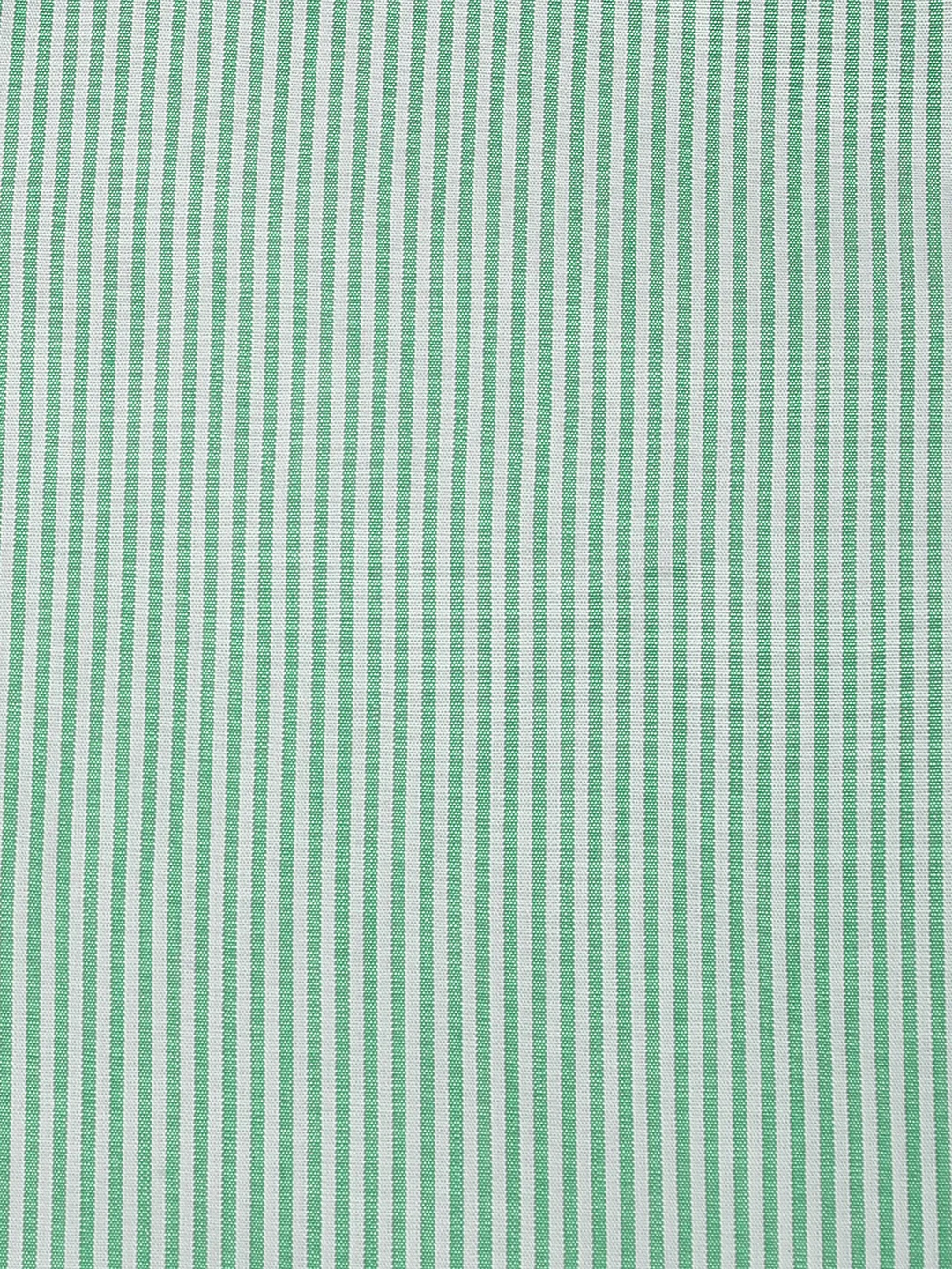 Cotton Green/White Stripe Shirt For Boys - Image 4