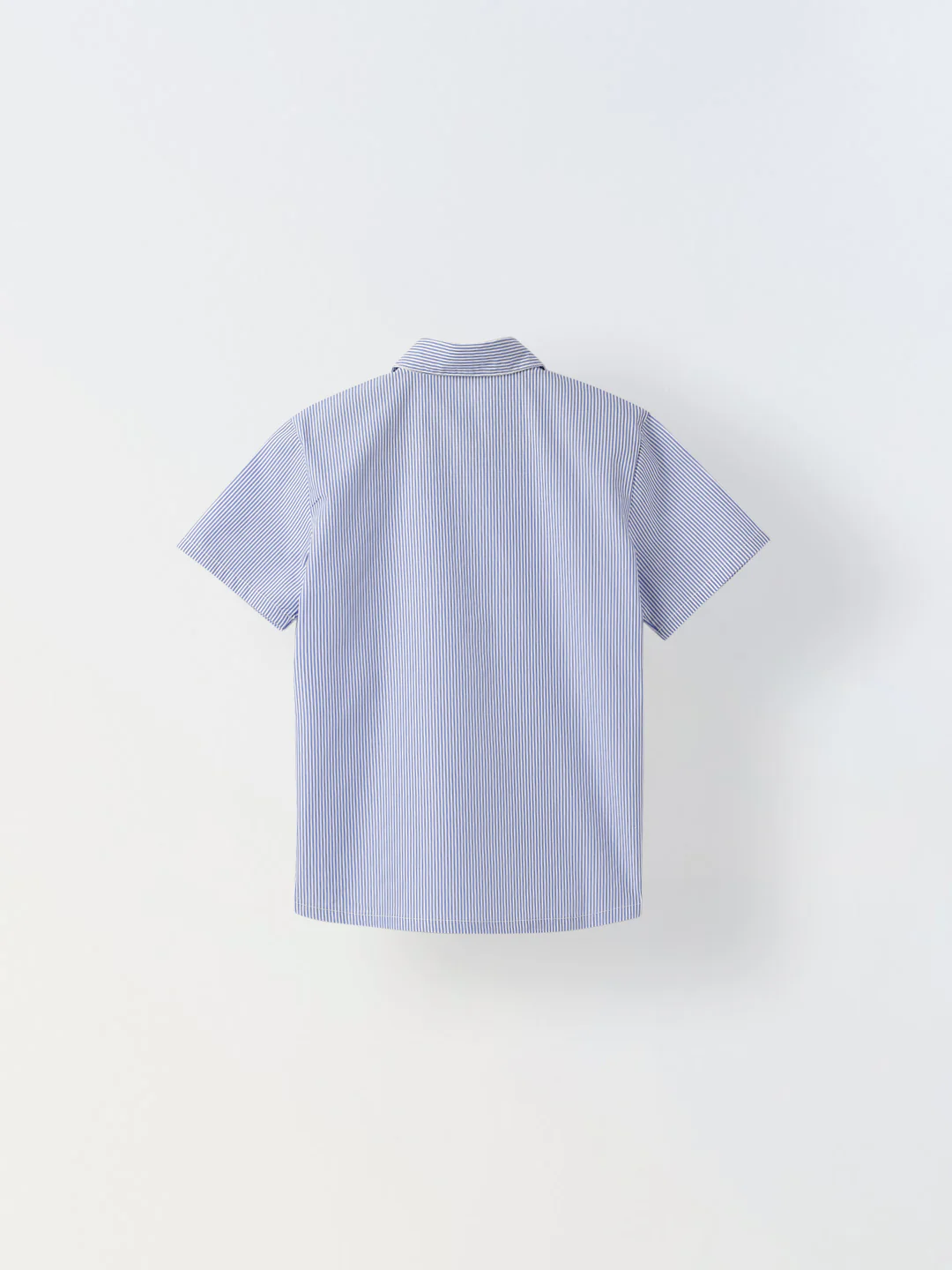 Cotton Blue/White Stripe Shirt For Boys - Image 2