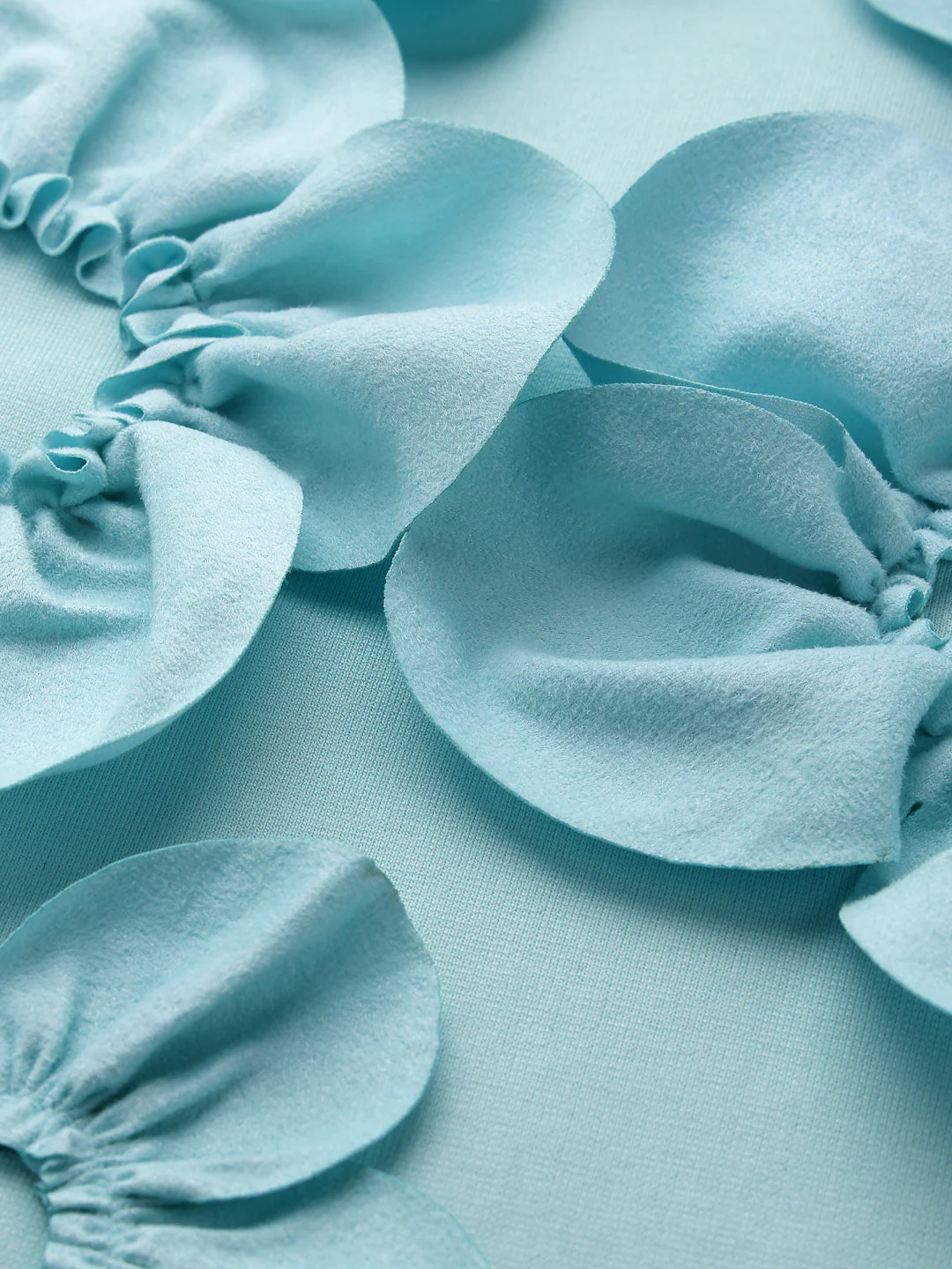 Aqua Sleeveless 3D Floral Dress - Image 3