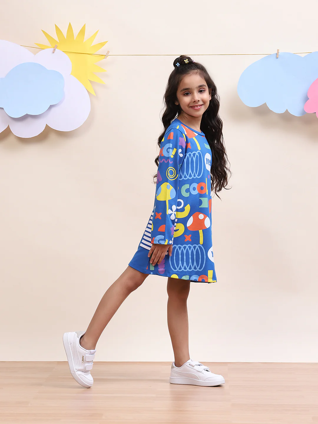 Blue AOP Play Dress - Image 3