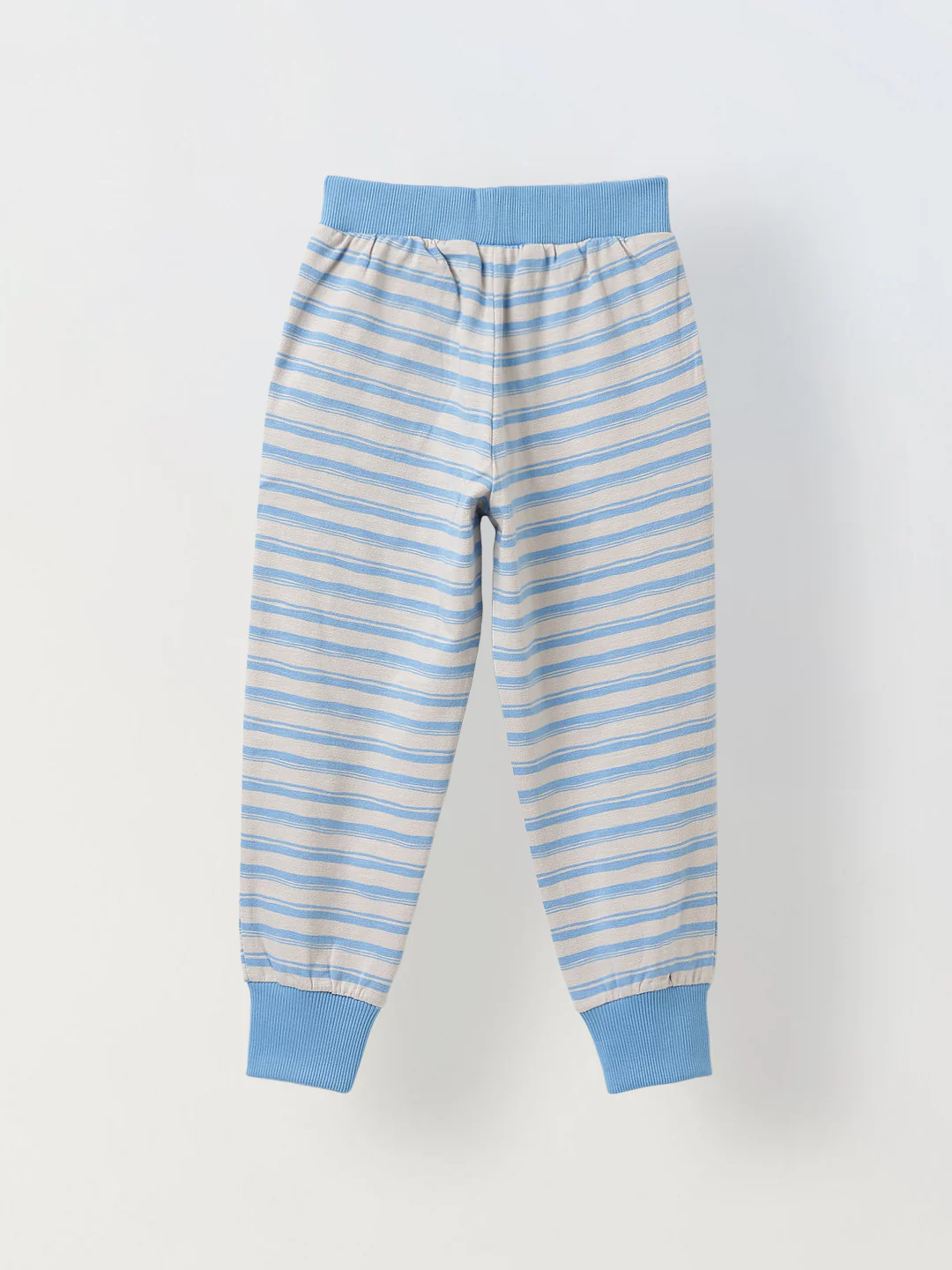 Girls Blue Striped T-shirt with Pyjamas Set - Image 4