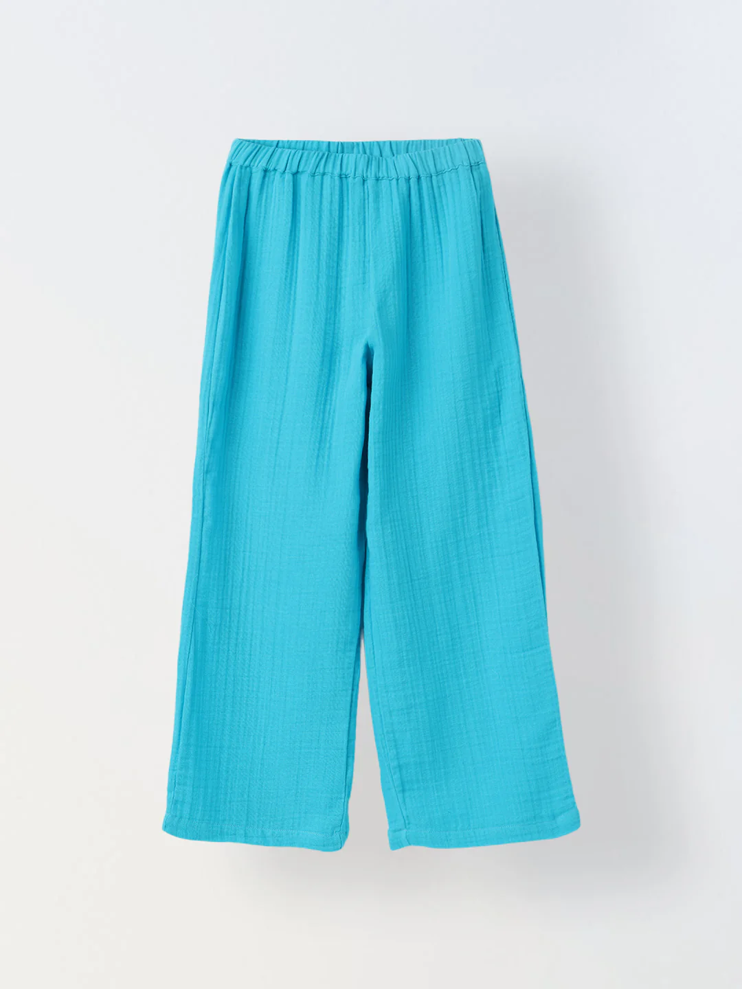 Blue  Gauze Wide Leg Co-ord Set - Image 5