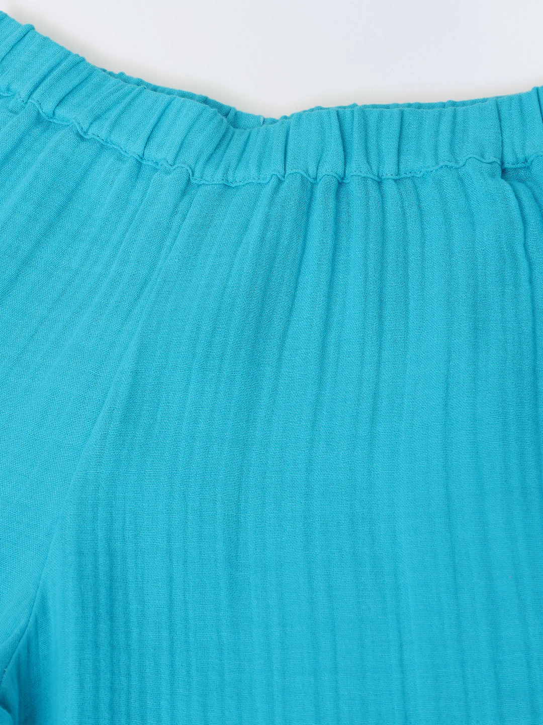 Blue  Gauze Wide Leg Co-ord Set - Image 6
