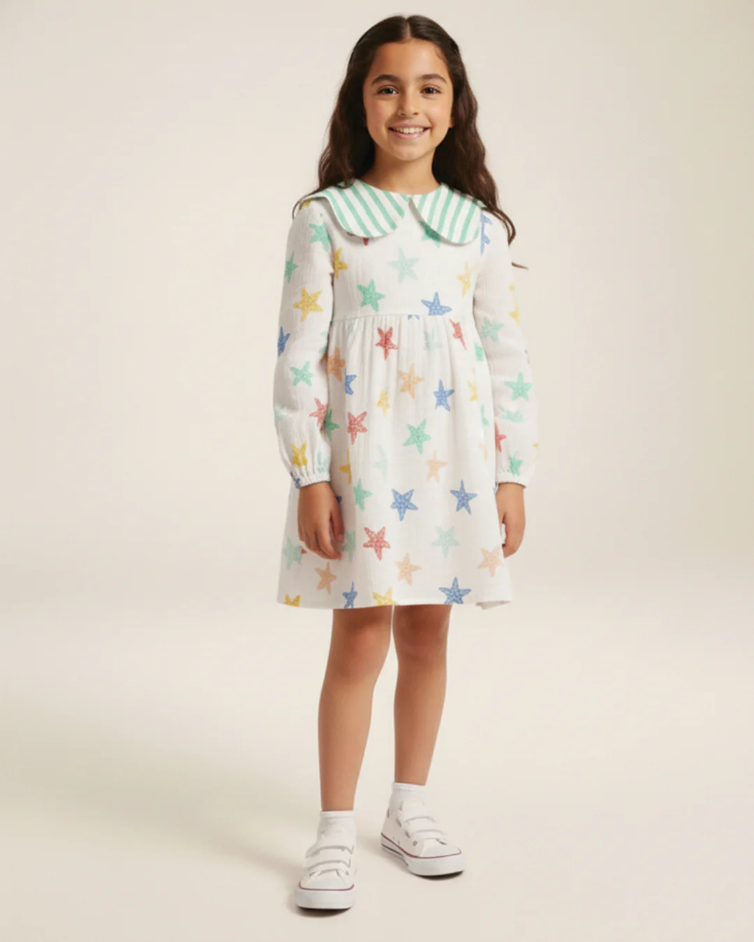 Peter Pan Star Print Dress
