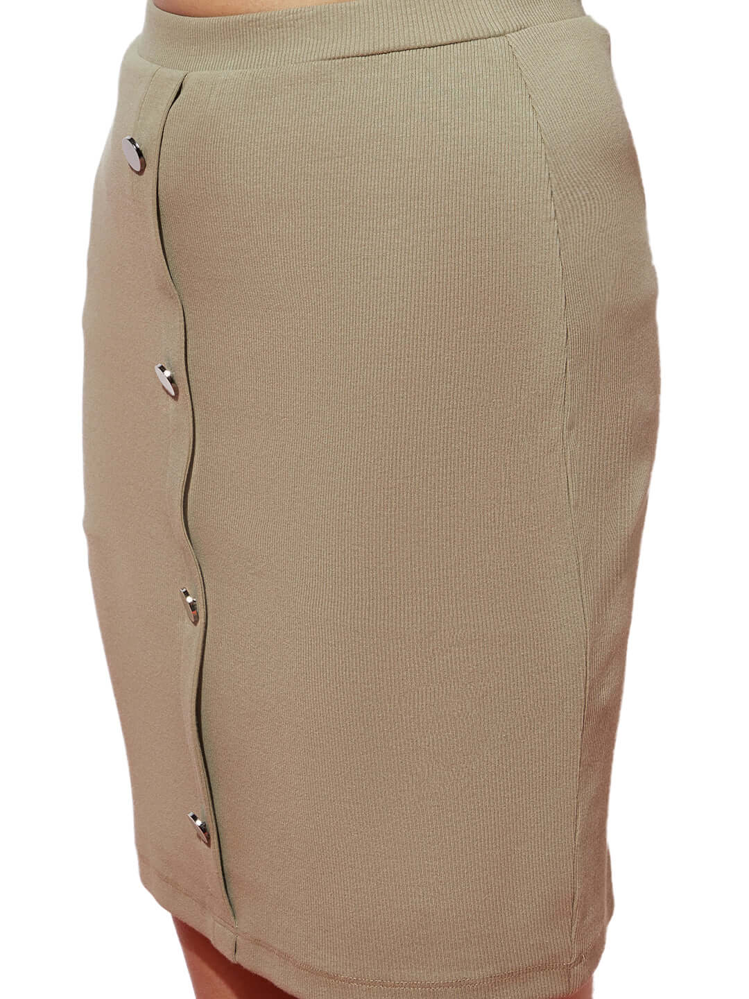 Girls Ribbed Olive Skirt - Image 5
