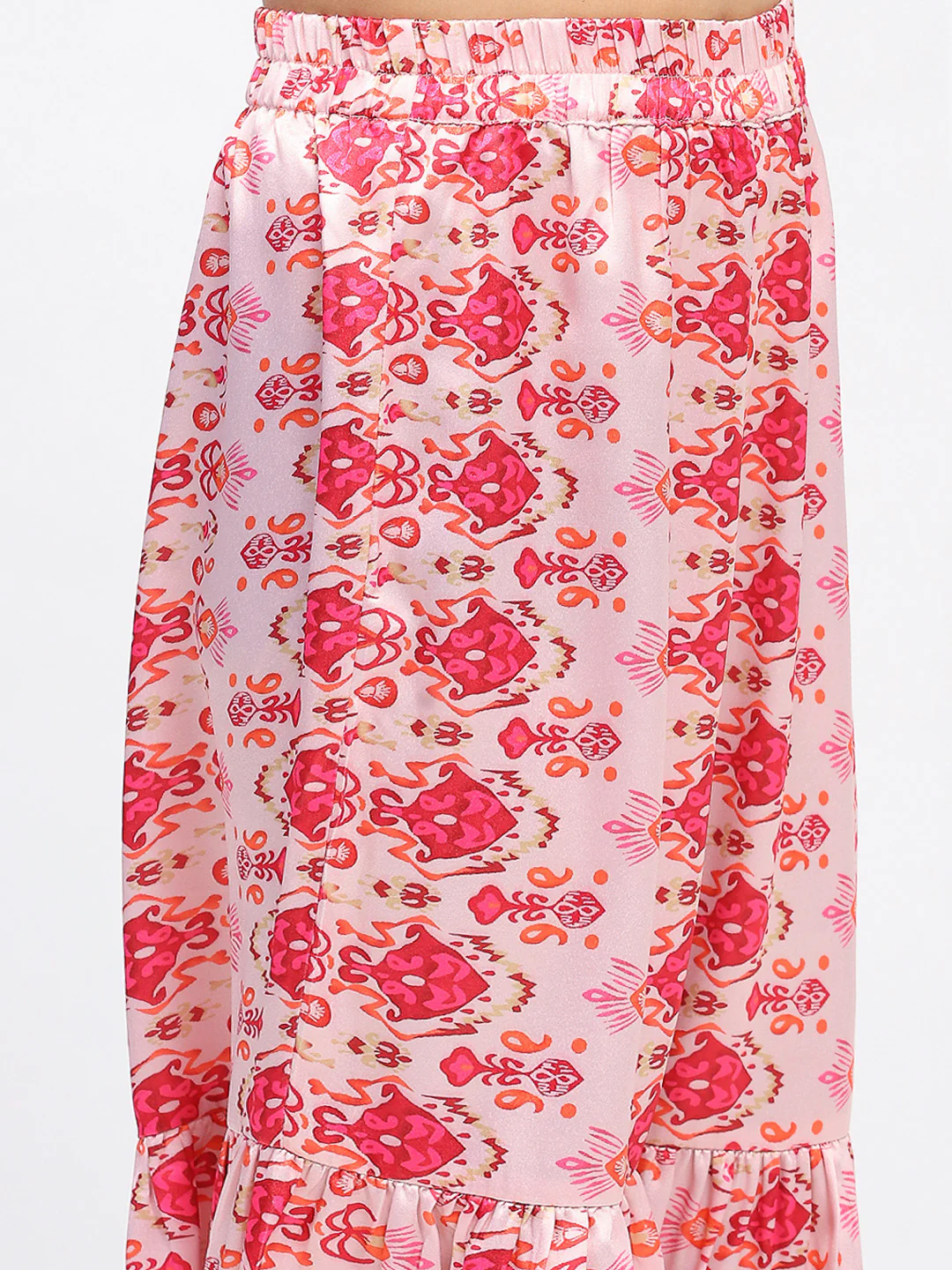 Girls Full Sleeve Printed Anarkali Kurta and Palazzo Set - Image 7