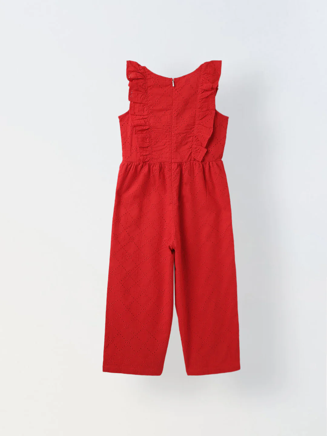 Red Schifli Ruffle Sleeve Jumpsuit - Image 2