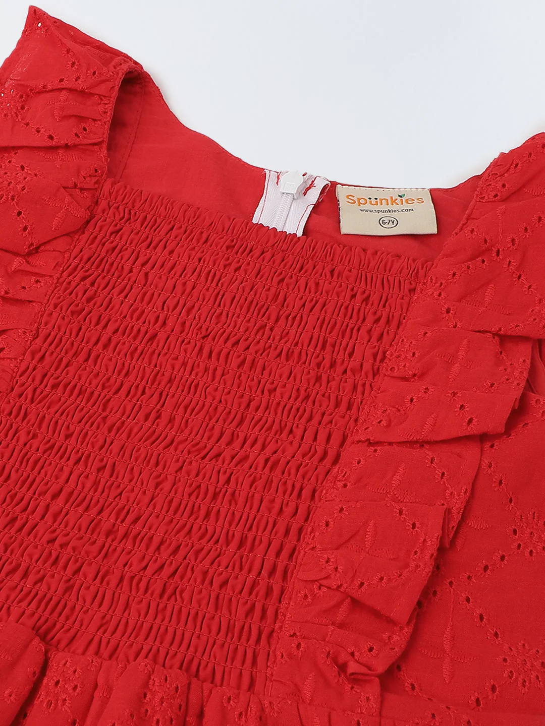 Red Schifli Ruffle Sleeve Jumpsuit - Image 3