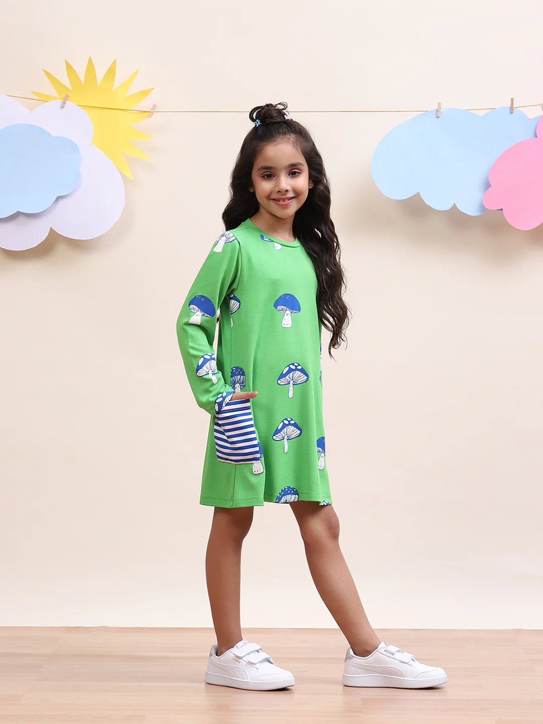 Mushroom Printed Play Dress - Image 4