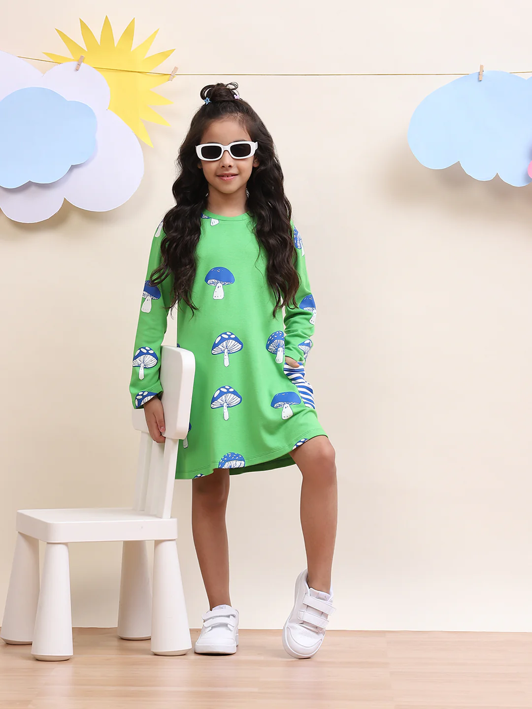 Mushroom Printed Play Dress - Image 6