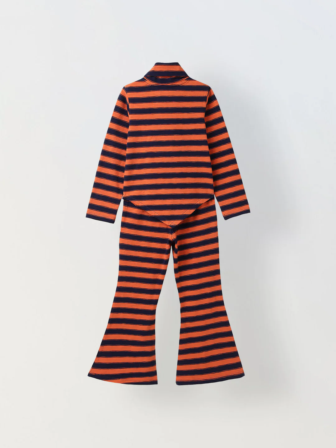 Girls Red Striped T-shirt with Pyjamas Set - Image 2