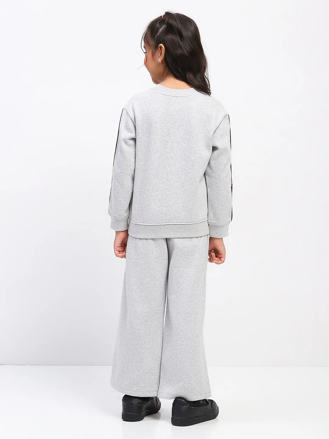 Girls Grey Long Sleeve Sweatshirt Set - Image 4