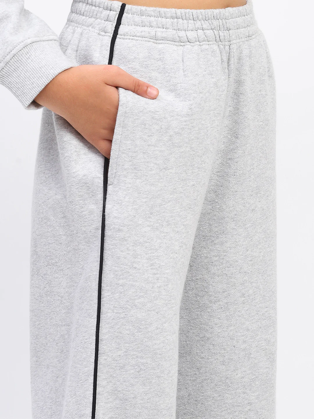 Girls Grey Long Sleeve Sweatshirt Set - Image 7