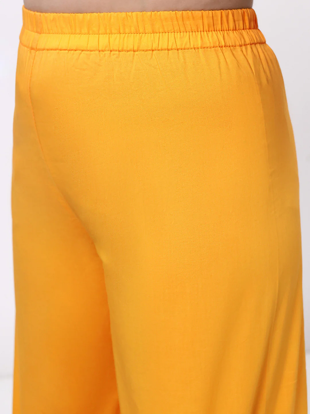 Girls Orange Ethnic Sleeveless Kurta with Palazzo Co-Ord Set - Image 6