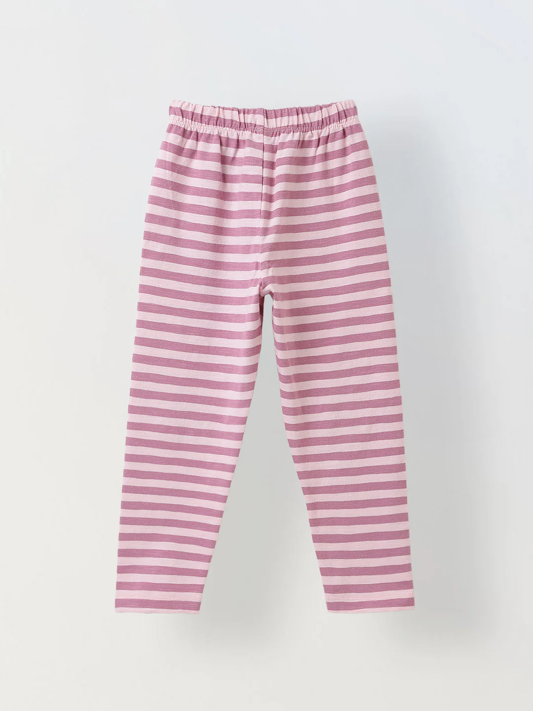 Girls Pink Striped T-shirt with Pyjamas Set - Image 4