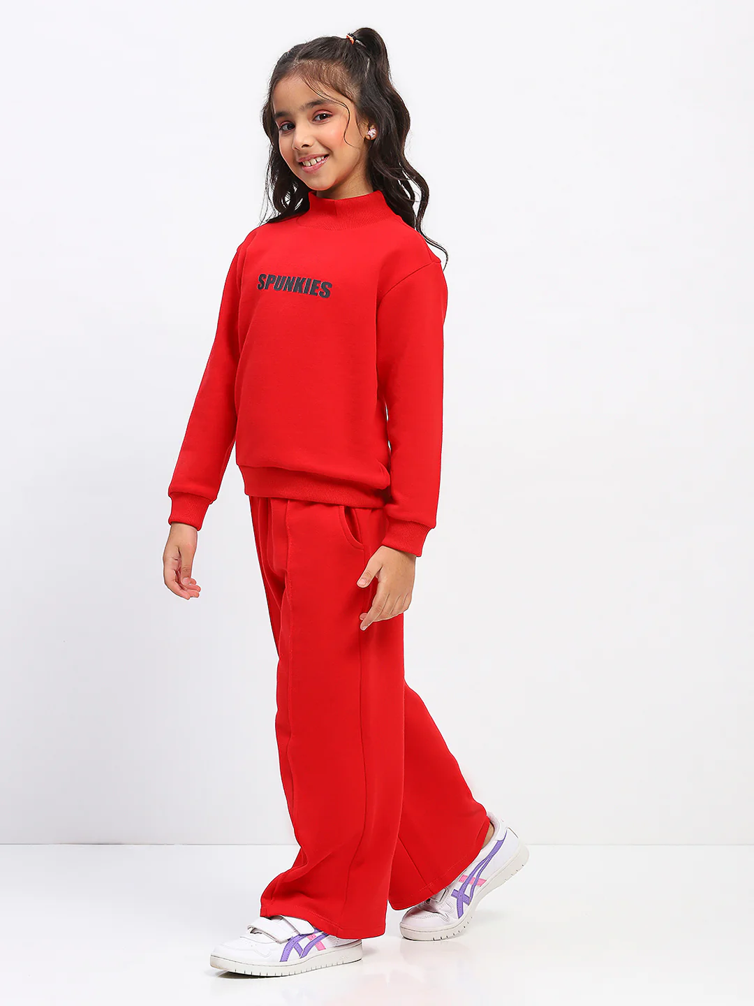 Girls Red Long Sleeve Sweatshirt Set - Image 2