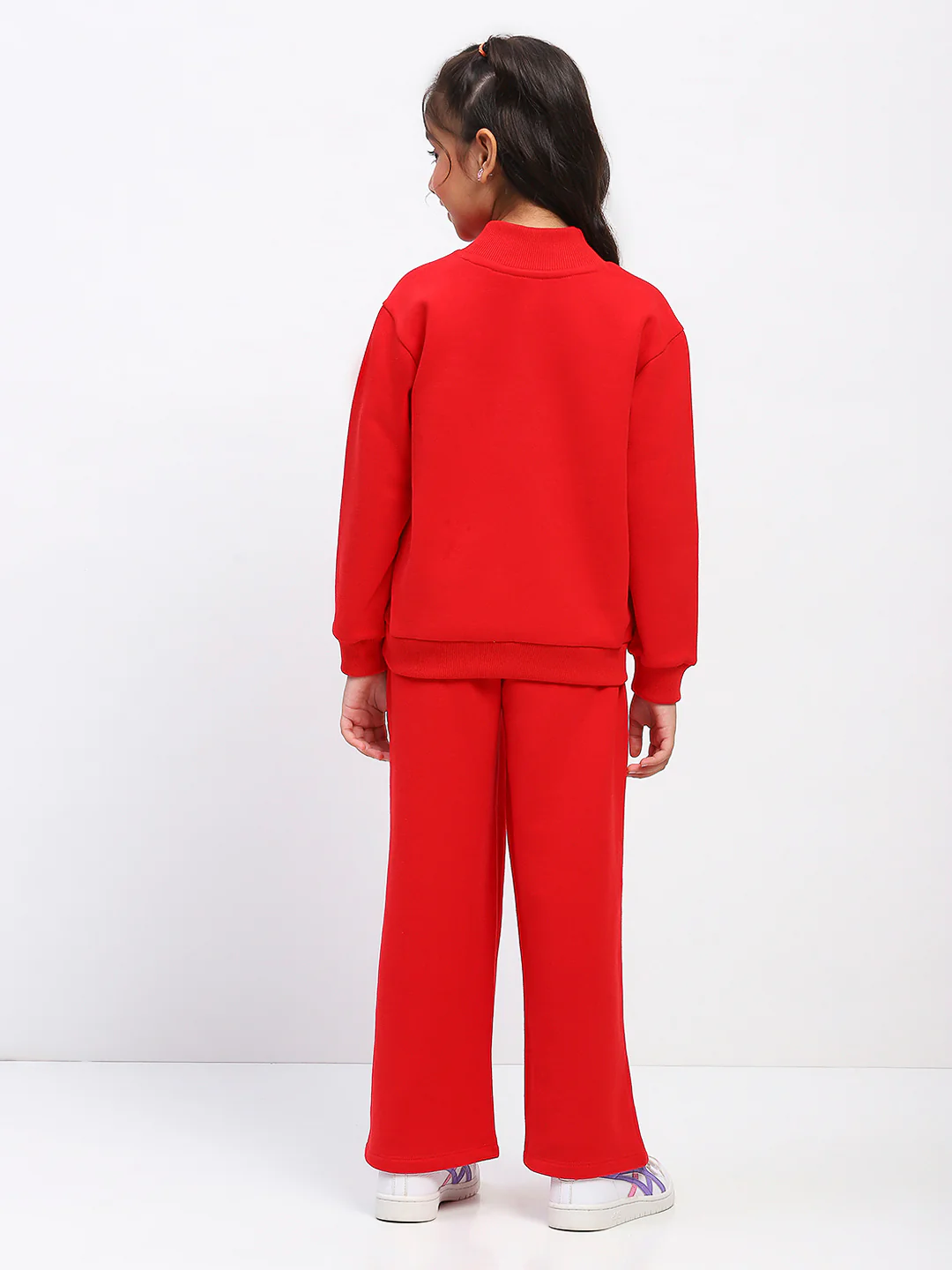 Girls Red Long Sleeve Sweatshirt Set - Image 4
