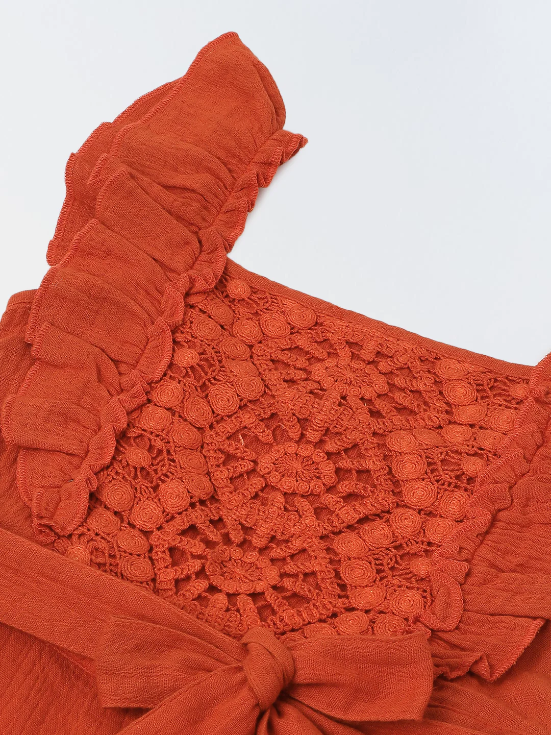 Red Crochet Jumpsuit - Image 3
