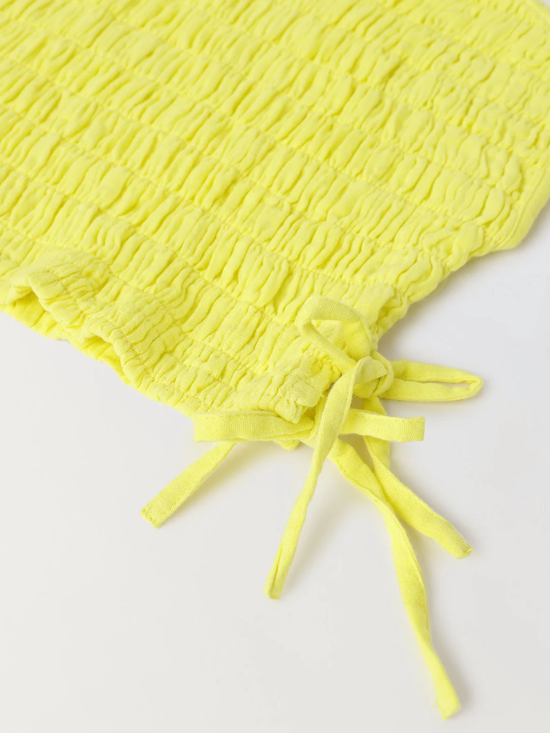 Yellow Gauze Wide Leg Co-ord Set - Image 4