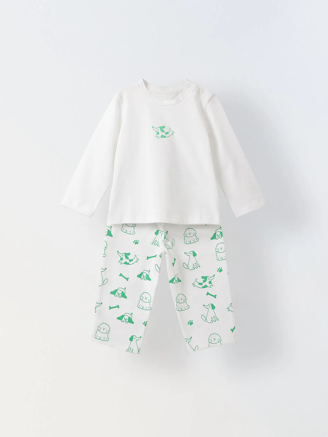 Infant Cotton White Full Sleeve Printed Sets