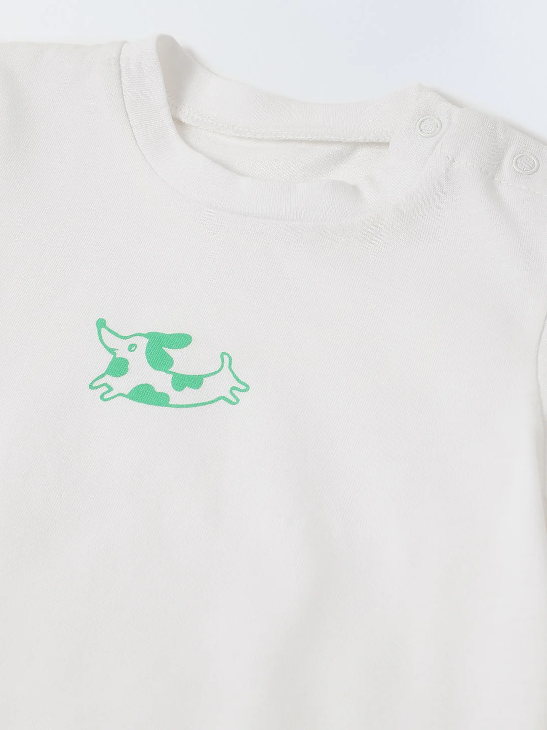 Infant Cotton White Full Sleeve Printed Sets - Image 3