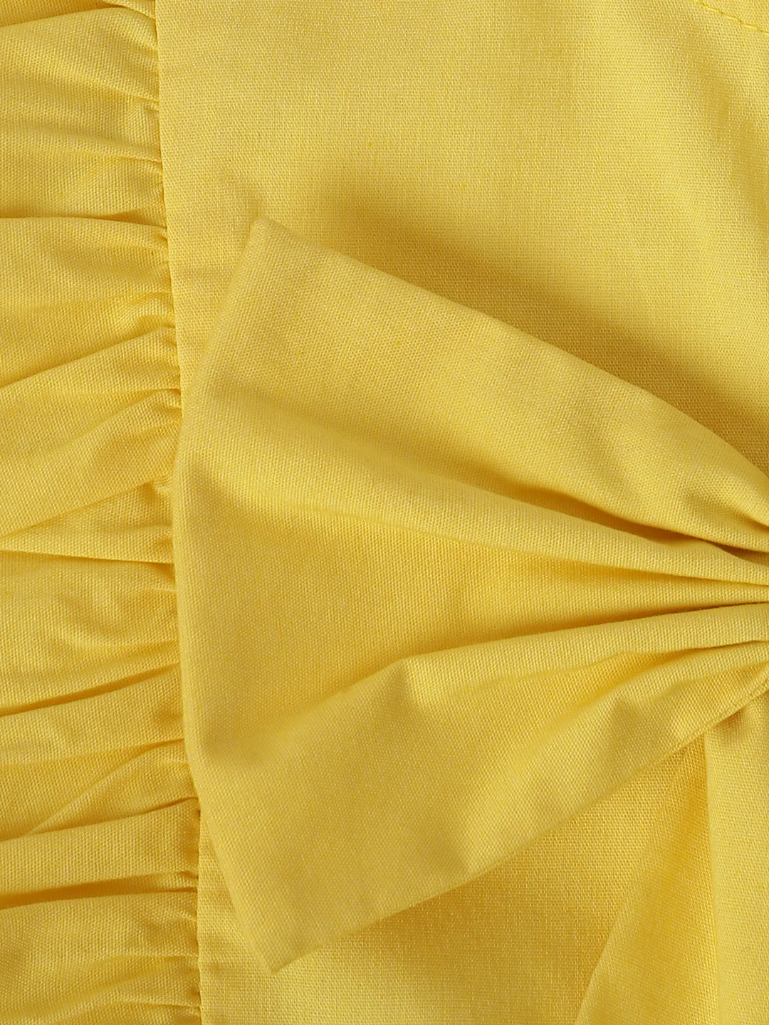 Infant Girls' Yellow Ruffled Sleeve Cotton Dress - Image 5