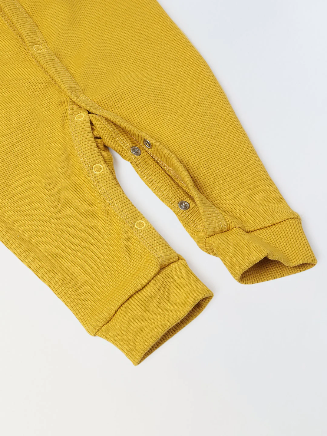 Infant Mustard Hooded Romper with Patch - Image 4