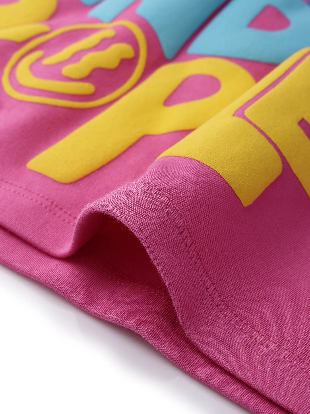 Jazzy pink front printed girl sets - Image 8
