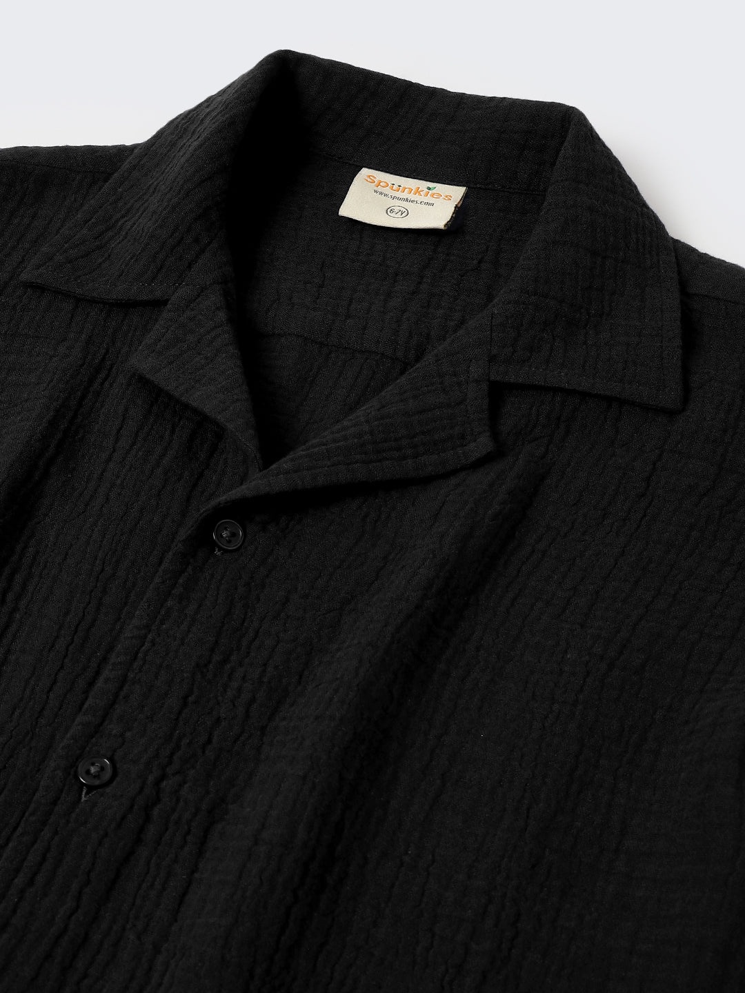 Boys Black Gauze Summer Sets - Image 3