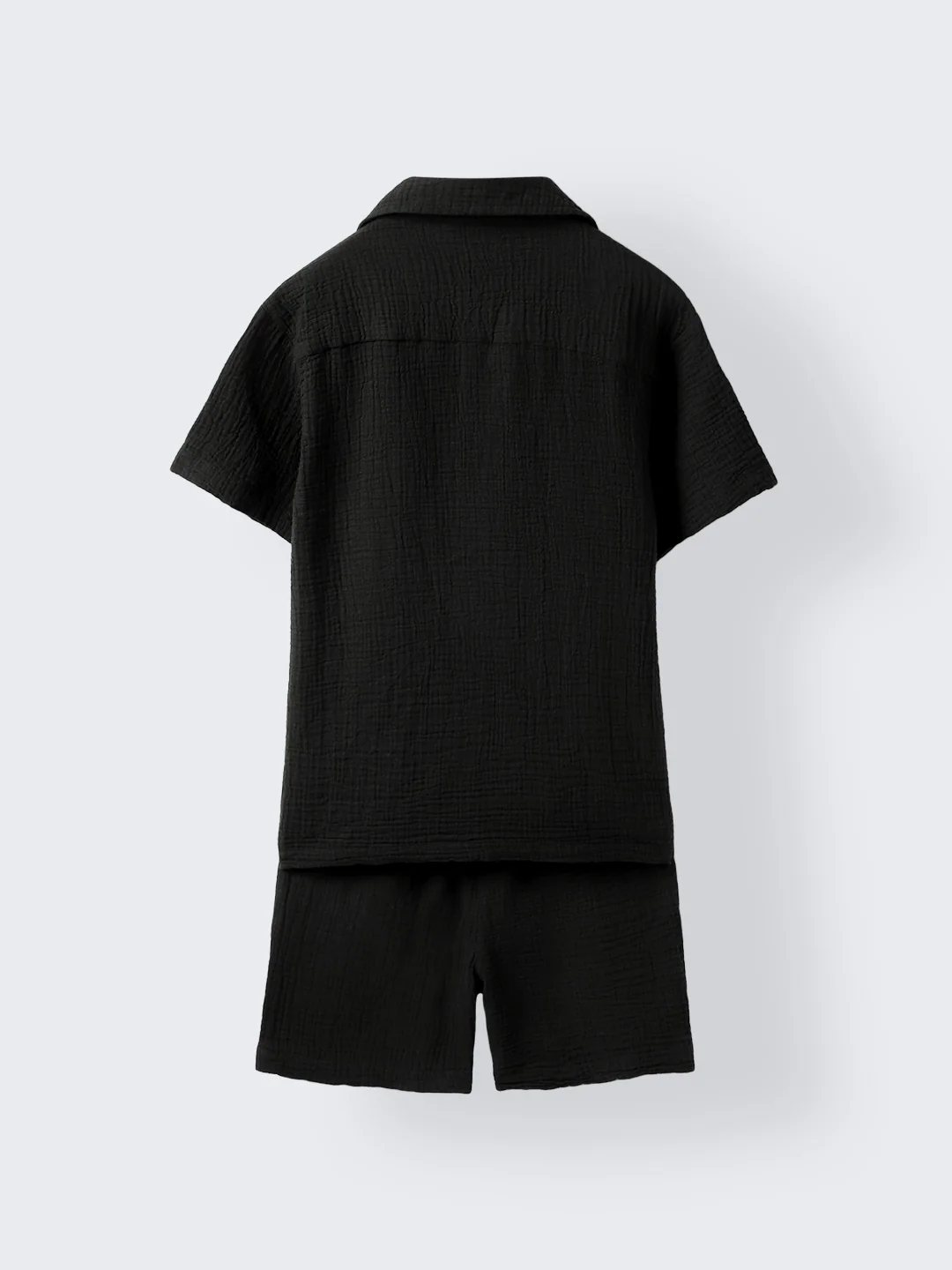 Boys Black Gauze Summer Sets - Image 8
