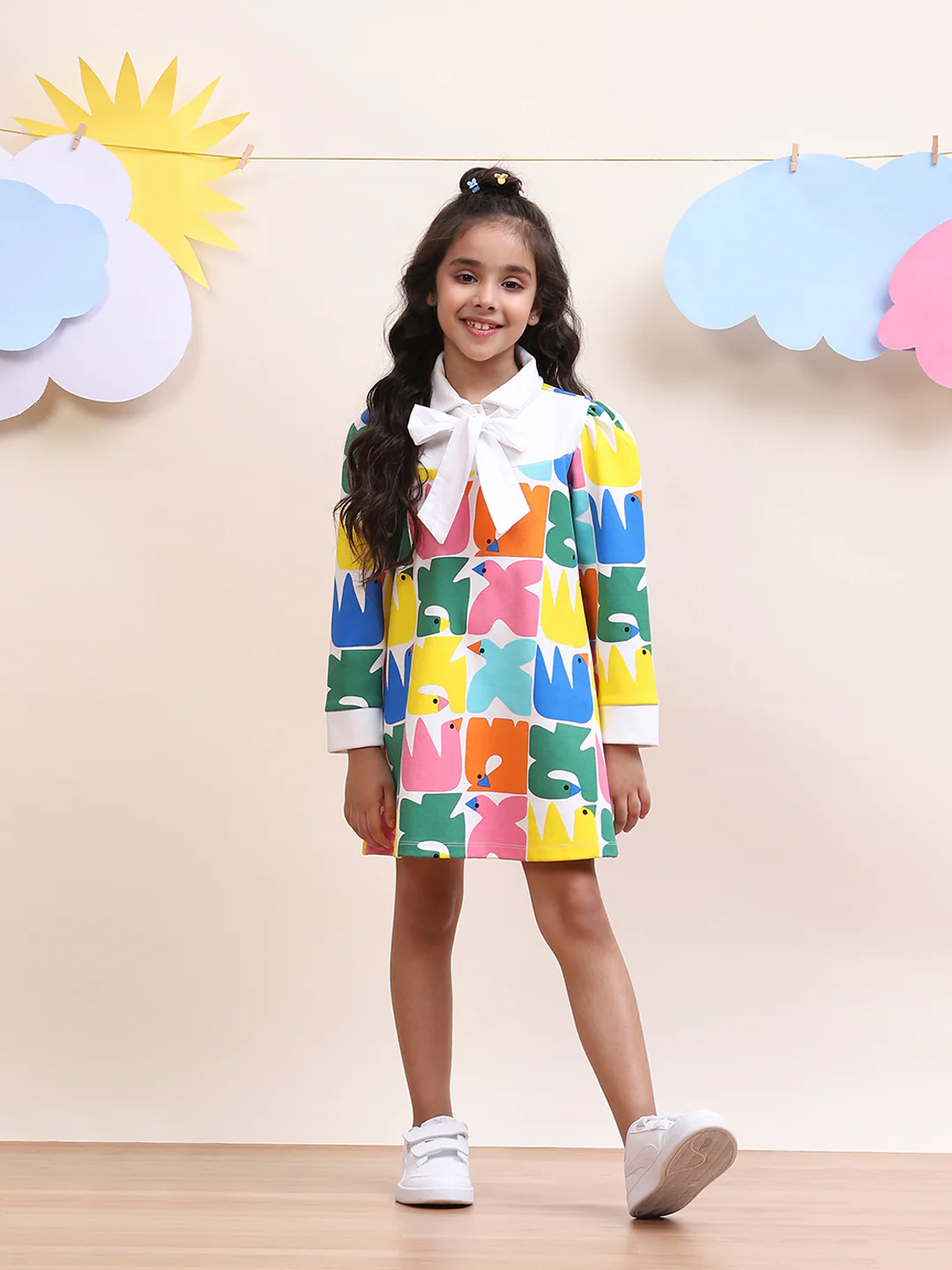 Interlock Dress with Bow-tie - Image 4