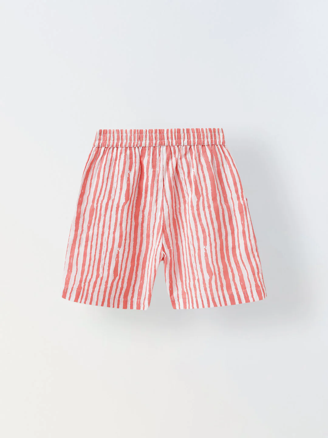 White & Coral Red Striped Co-Ord Set- Boy - Image 6