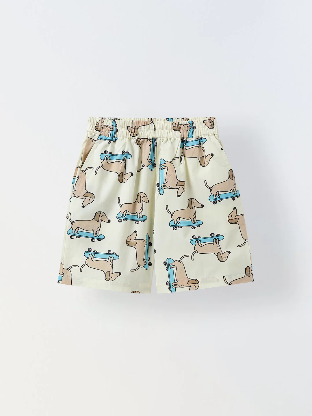 Off White Dachshund Print Cotton Co-Ord Set For Boy - Image 3