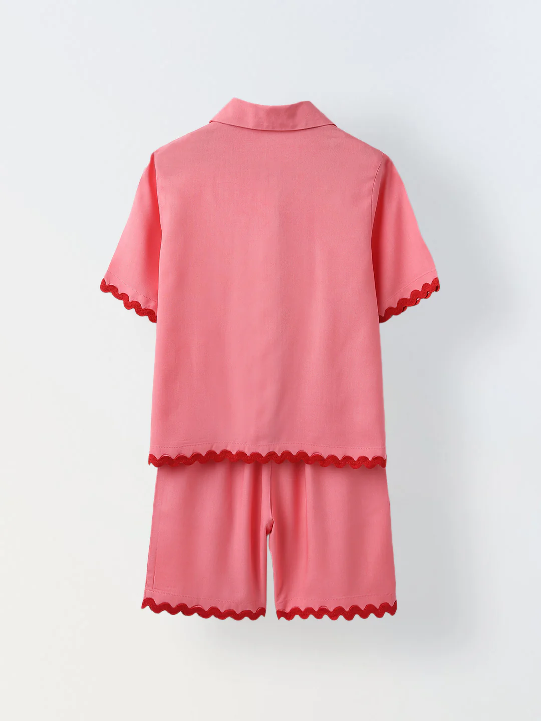 Pink Cotton Shirt and Short Co-Ord Set-Girls - Image 2