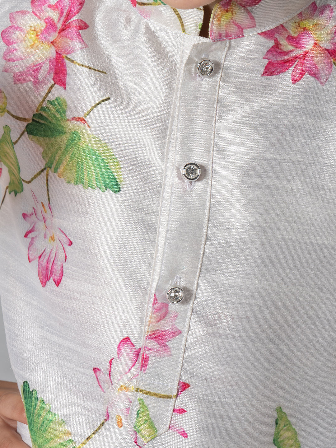 Printed White Kurta Set For Boys - Image 4