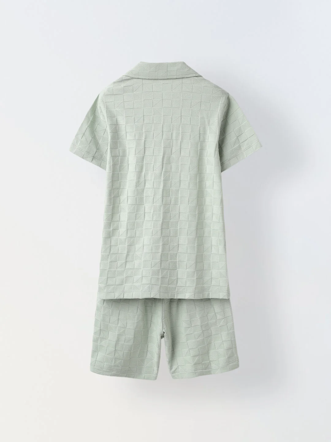 Summer Cotton Structured Fabric Boys Shirt Set - Image 7