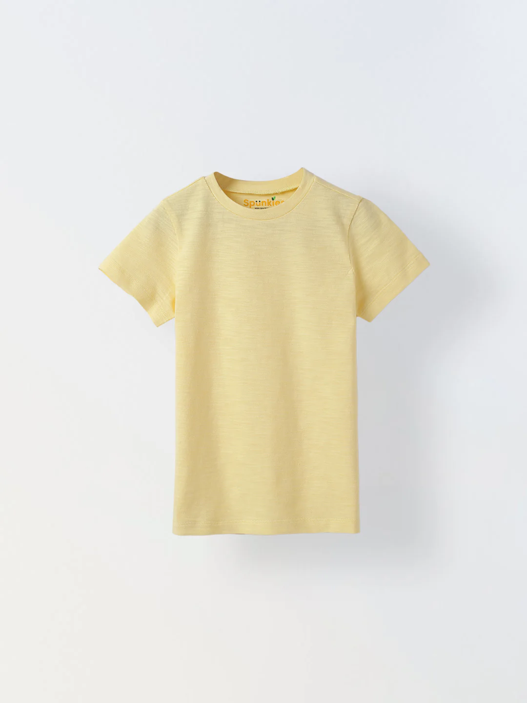 Soft Yellow Solid Round Neck T-shirt- Boys