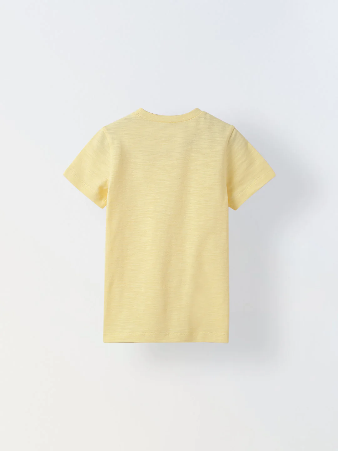 Soft Yellow Solid Round Neck T-shirt- Boys - Image 2